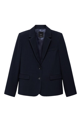 Veste de costume fines rayures - Bleu