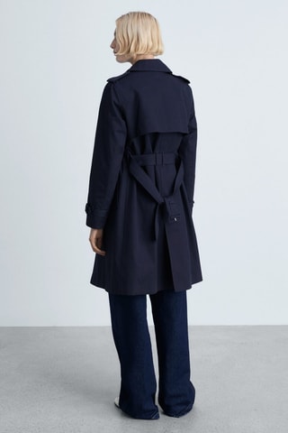 Trench classique ceinture - Bleu