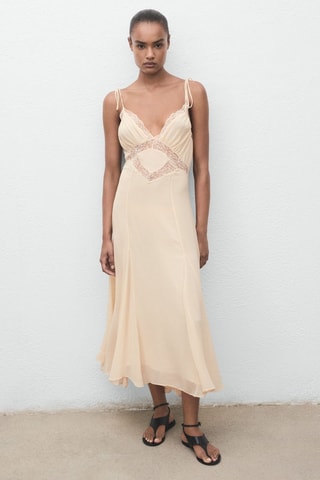 Robe lingerie en dentelle - Vert