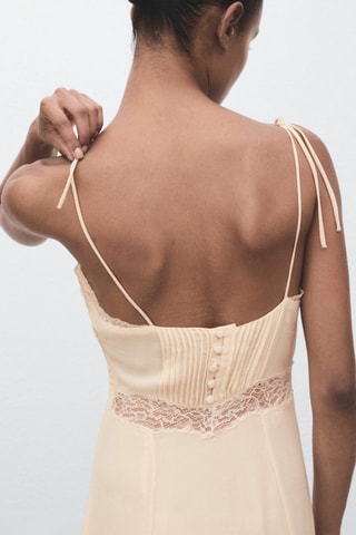 Robe lingerie en dentelle - Vert