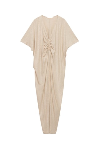 Robe lurex col froncé - Doré