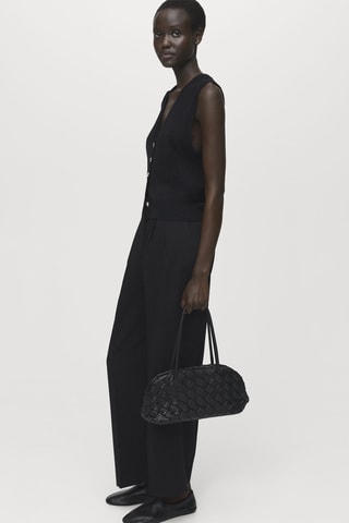 Pantalon droit pinces - Noir