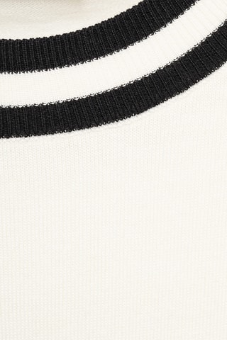 Jersey manga corta rayas en contraste - Crudo