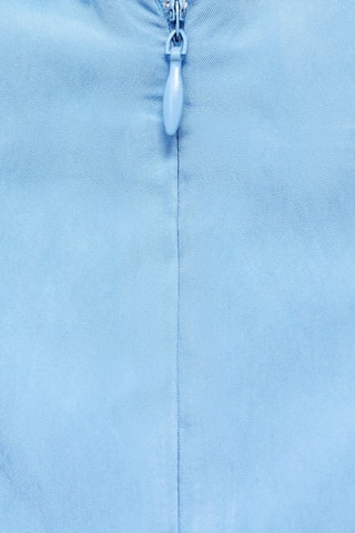 Robe col bateau à plis plats - Bleu