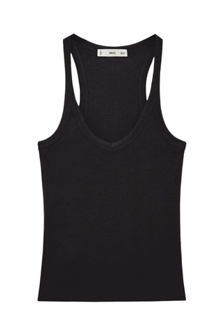 Top coton bretelles - Gris