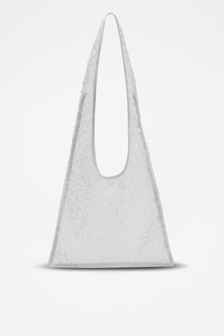 Sac porté épaule paillettes - Blanc