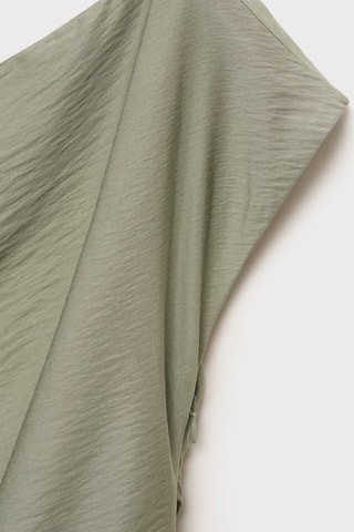 Blouse modal col asymétrique - Vert