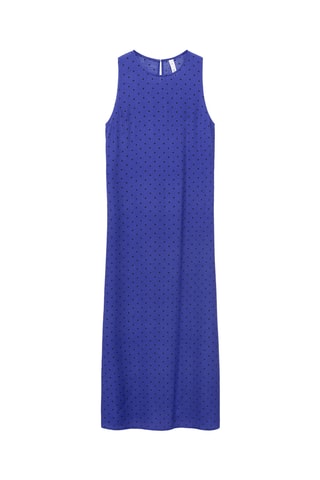 Robe à pois et nœud - Bleu