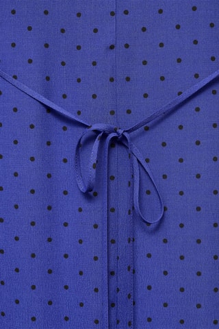Robe à pois et nœud - Bleu