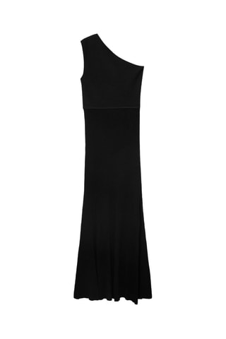 Robe maille combiné asymétrique - Noir