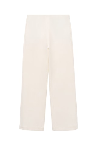 Pantalon droit coton - Écru