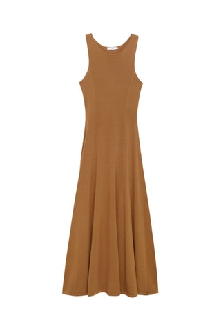 Robe longue maille - Marron