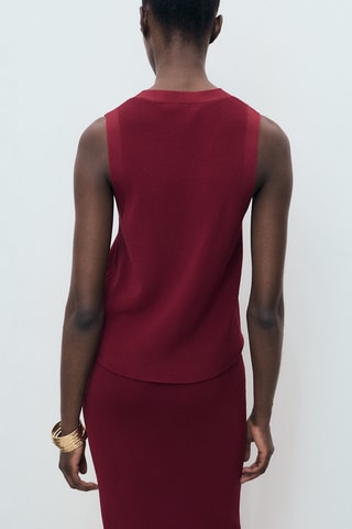 Gilet maille fine - Bordeaux