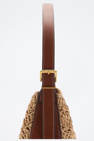 Sac porté épaule fibre naturelle - Marron