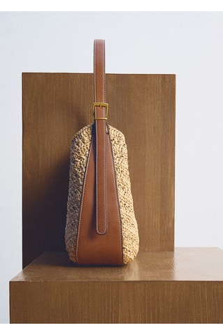 Sac porté épaule fibre naturelle - Marron