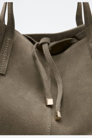 Sac fourre-tout suède - Kaki