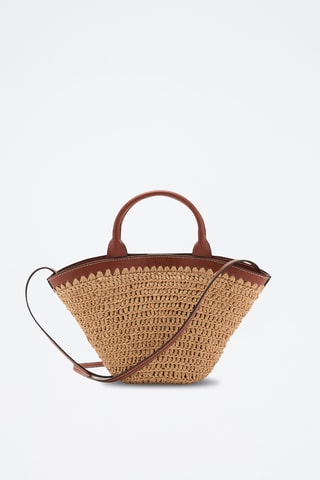 Petit sac anse double fibre naturelle - Marron