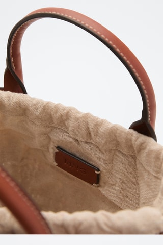 Petit sac anse double fibre naturelle - Marron