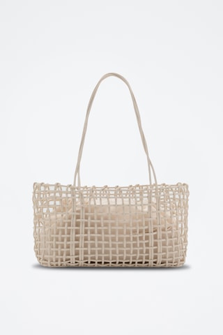 Sac porté épaule tressé moyen - Blanc