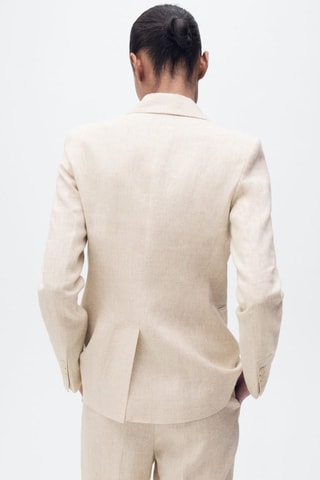 Blazer costume lin - Blanc