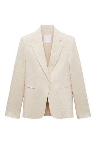 Blazer costume lin - Blanc