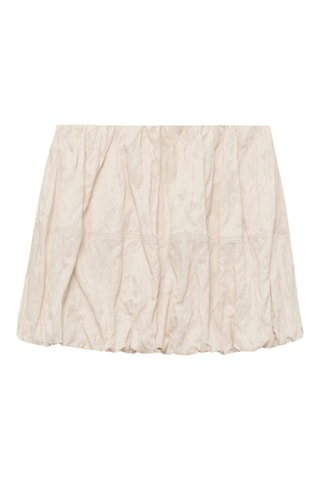 Jupe ballon effet froissé - Beige