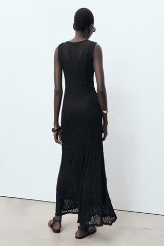 Robe longue dentelle - Noir