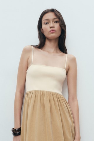 Robe combinée ballon - Marron