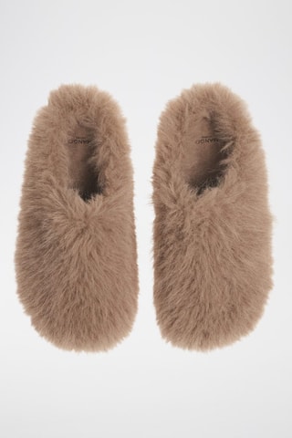 Pantoufles fausse fourrure - Marron