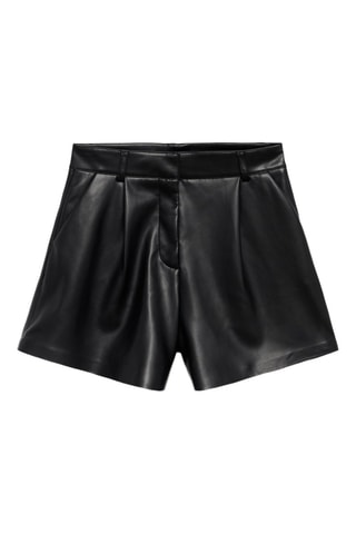 Short pinces similicuir - Noir