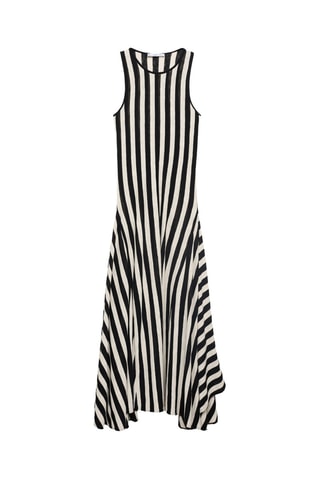 Robe en maille bas asymétrique - Noir