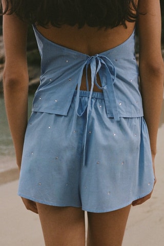 Short Strass - Bleu