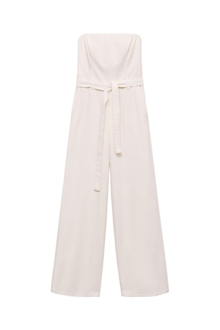 Combinaison jean ceinture - Blanc