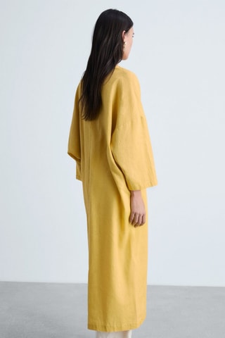 Robe lin oversize - Jaune