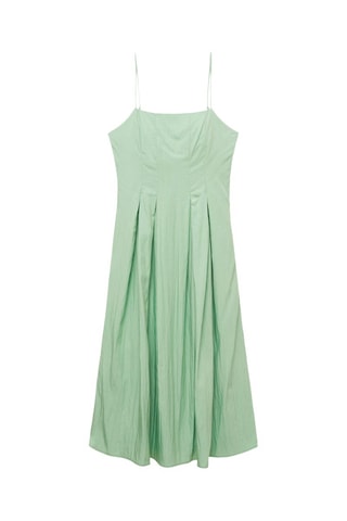 Robe midi à pinces - Vert