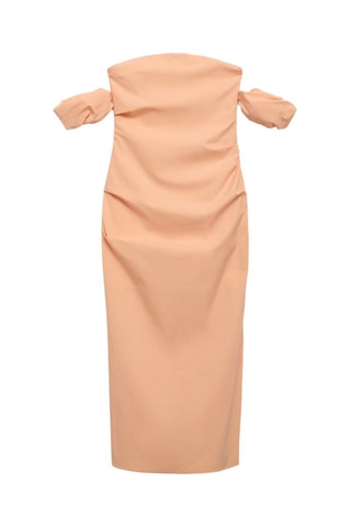 Robe midi bustier - Orange