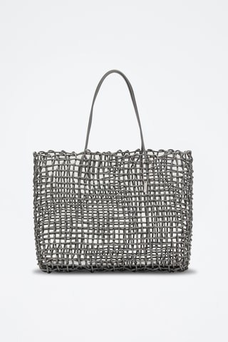 Sac porté épaule tressé - Argenté