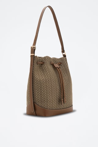 Sac seau avec logo jacquard - Marron
