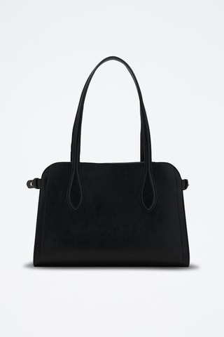 Petit sac cuir synthétique effet grainé - Noir