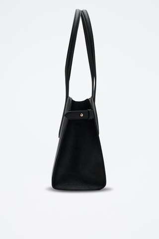 Petit sac cuir synthétique effet grainé - Noir