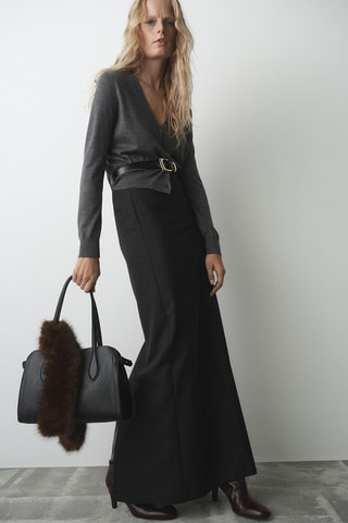 Petit sac cuir synthétique effet grainé - Noir