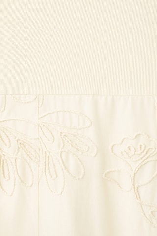 Robe combinée broderie à fleurs - Blanc