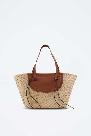 Panier fibre naturelle moyen - Marron