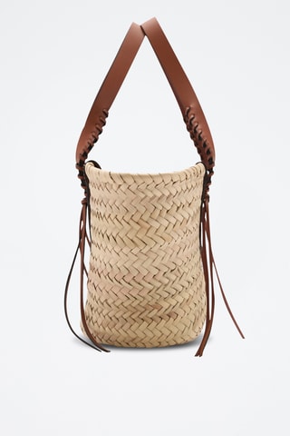 Panier fibre naturelle moyen - Marron