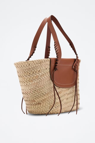 Panier fibre naturelle moyen - Marron