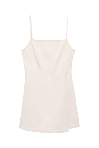 Robe chasuble denim - Blanc