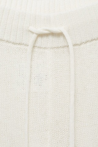 Pantalon maille ajourée - Blanc