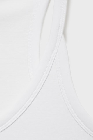 Top coton bretelles - Blanc