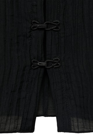 Blouse Lyocell brandebourgs - Noir