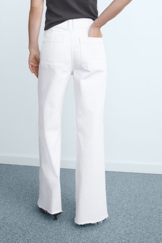 Jean style jupe-culotte Catherin taille haute - Blanc
